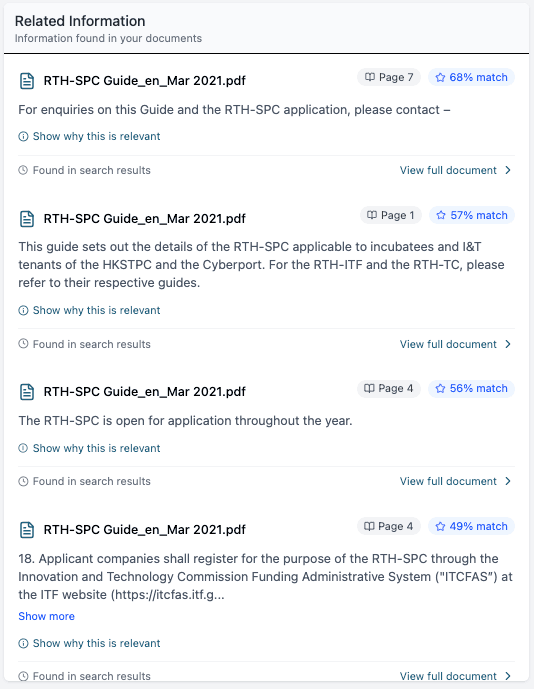 Conversational document chat